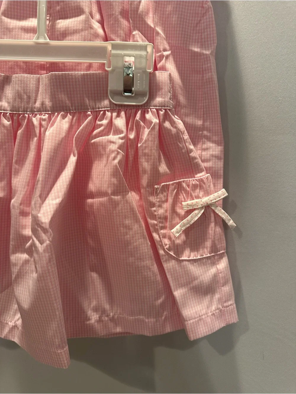 Pink Smocked Girls Set with Matching Bow